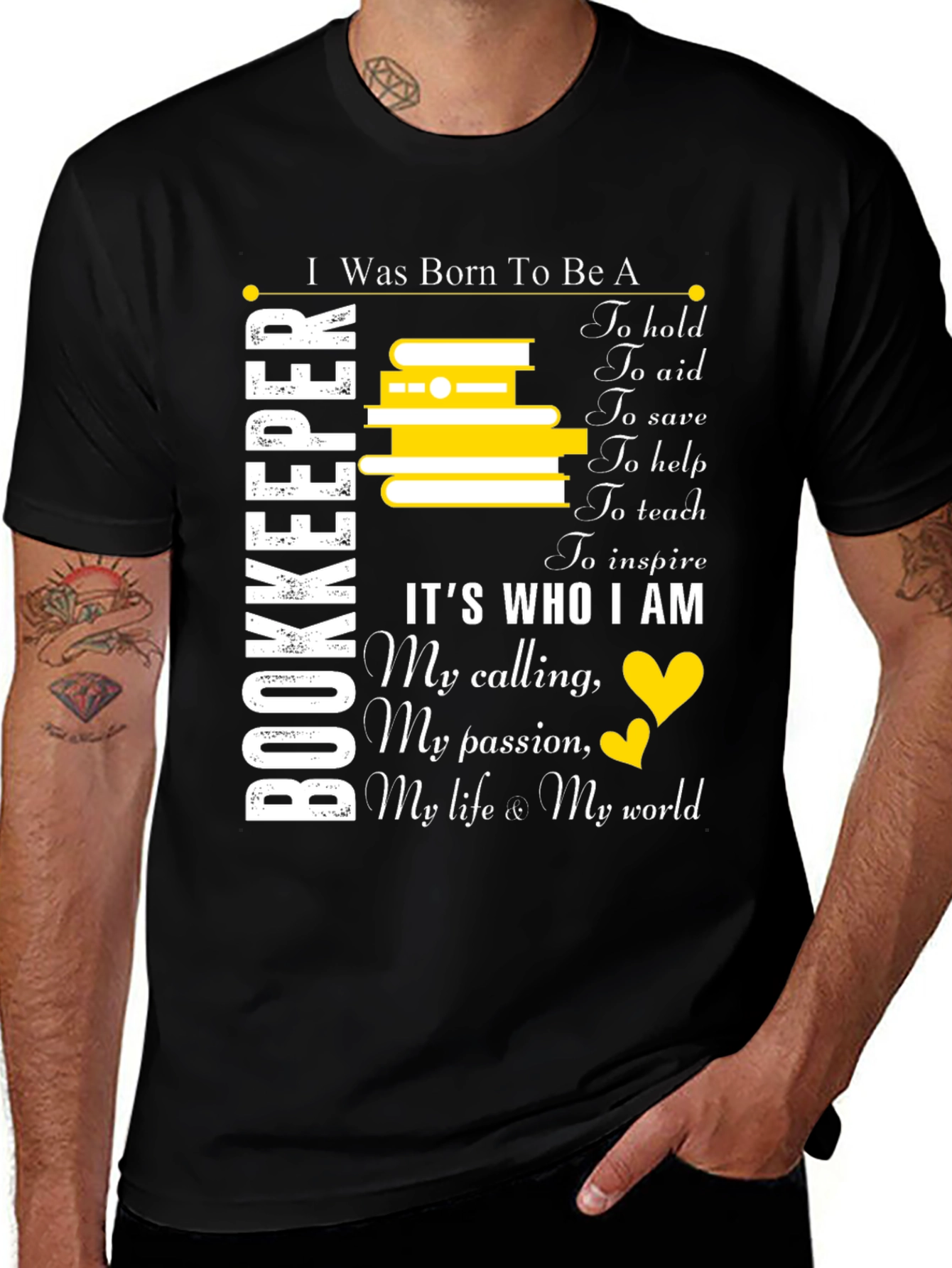 Bookkeeper Gift T-Shirt: Born To Be A Bookkeeper