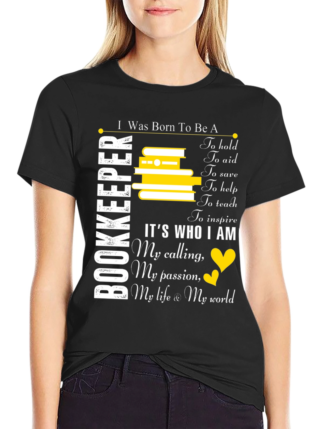 Bookkeeper Gift T-Shirt: Born To Be A Bookkeeper