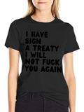 Funny Treaty Graphic T-Shirt