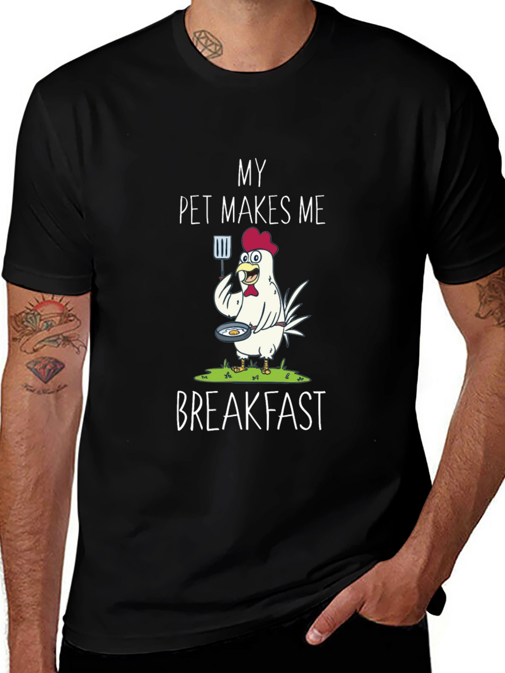 Funny Chicken Breakfast T-Shirt - Pet Lover Tee