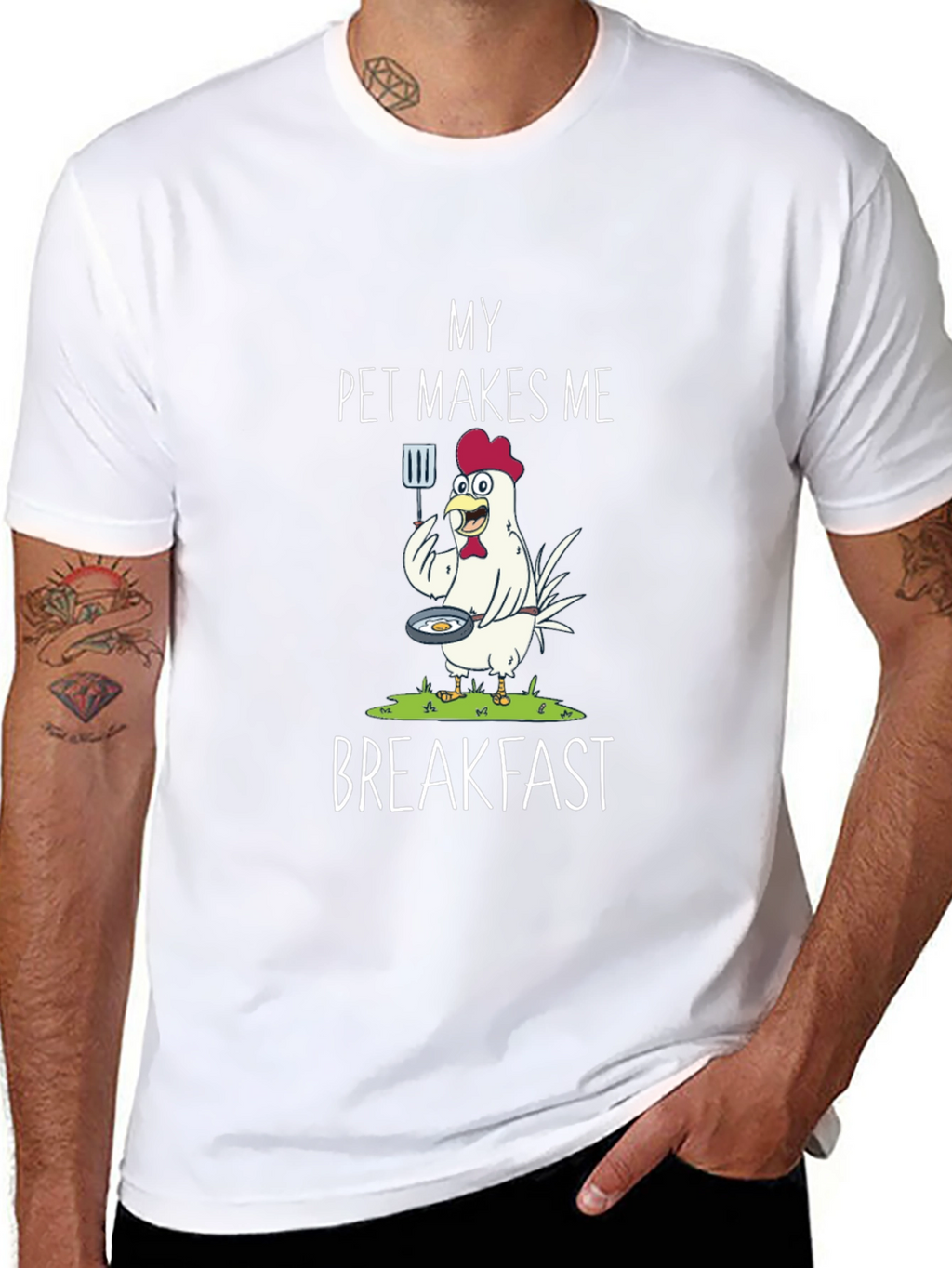 Funny Chicken Breakfast T-Shirt - Pet Lover Tee