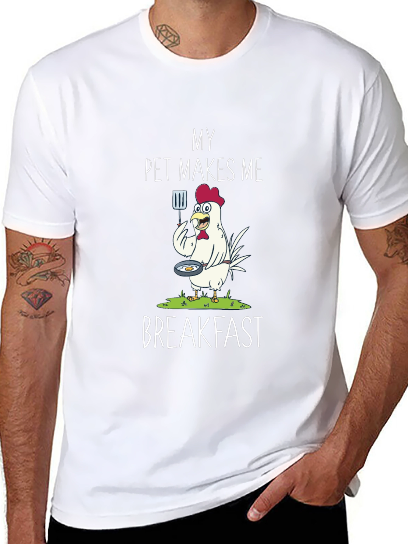 Funny Chicken Breakfast T-Shirt - Pet Lover Tee