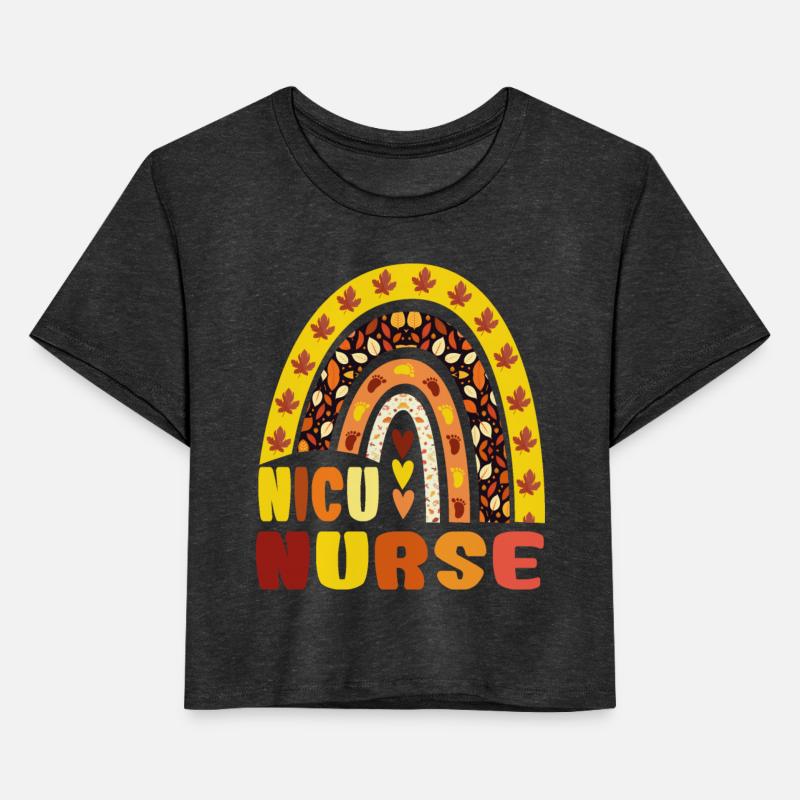 Rainbow Autumn NICU Nurse Maple Leaf Fall Vibes