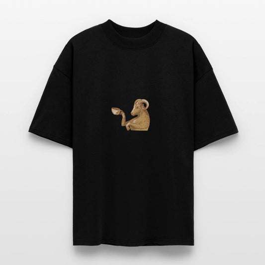 Ram Goat Drinking Coffee Drawing