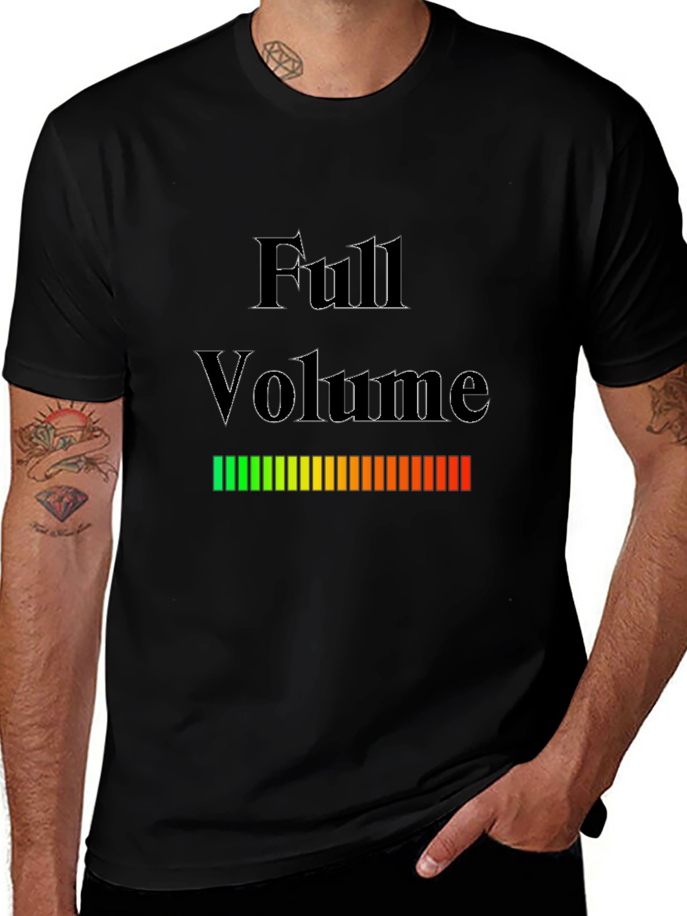 Full Volume Graphic T-Shirt - Black