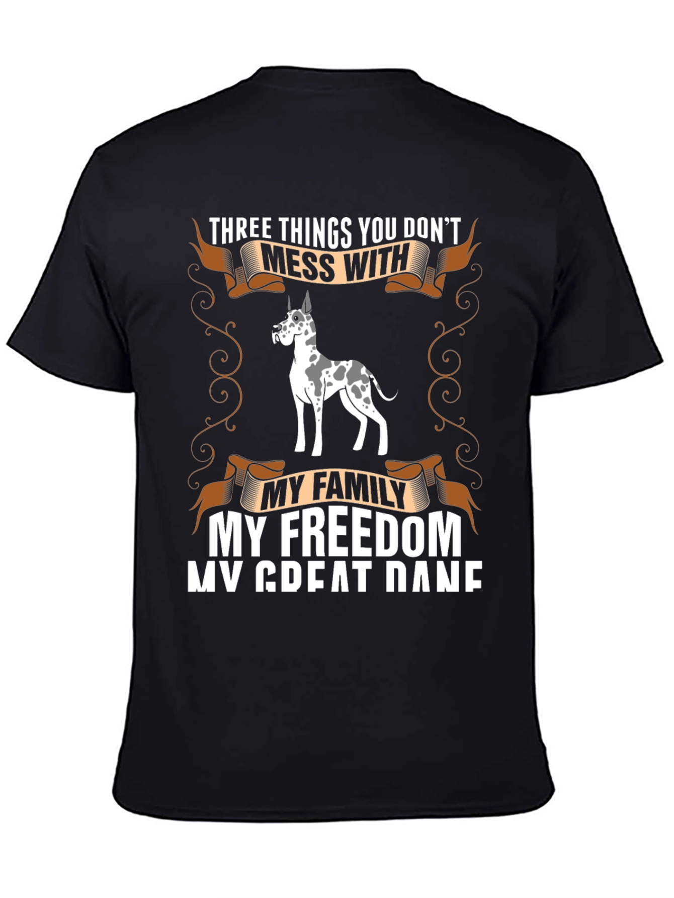 Great Dane T-Shirt - My Family My Freedom My Dog