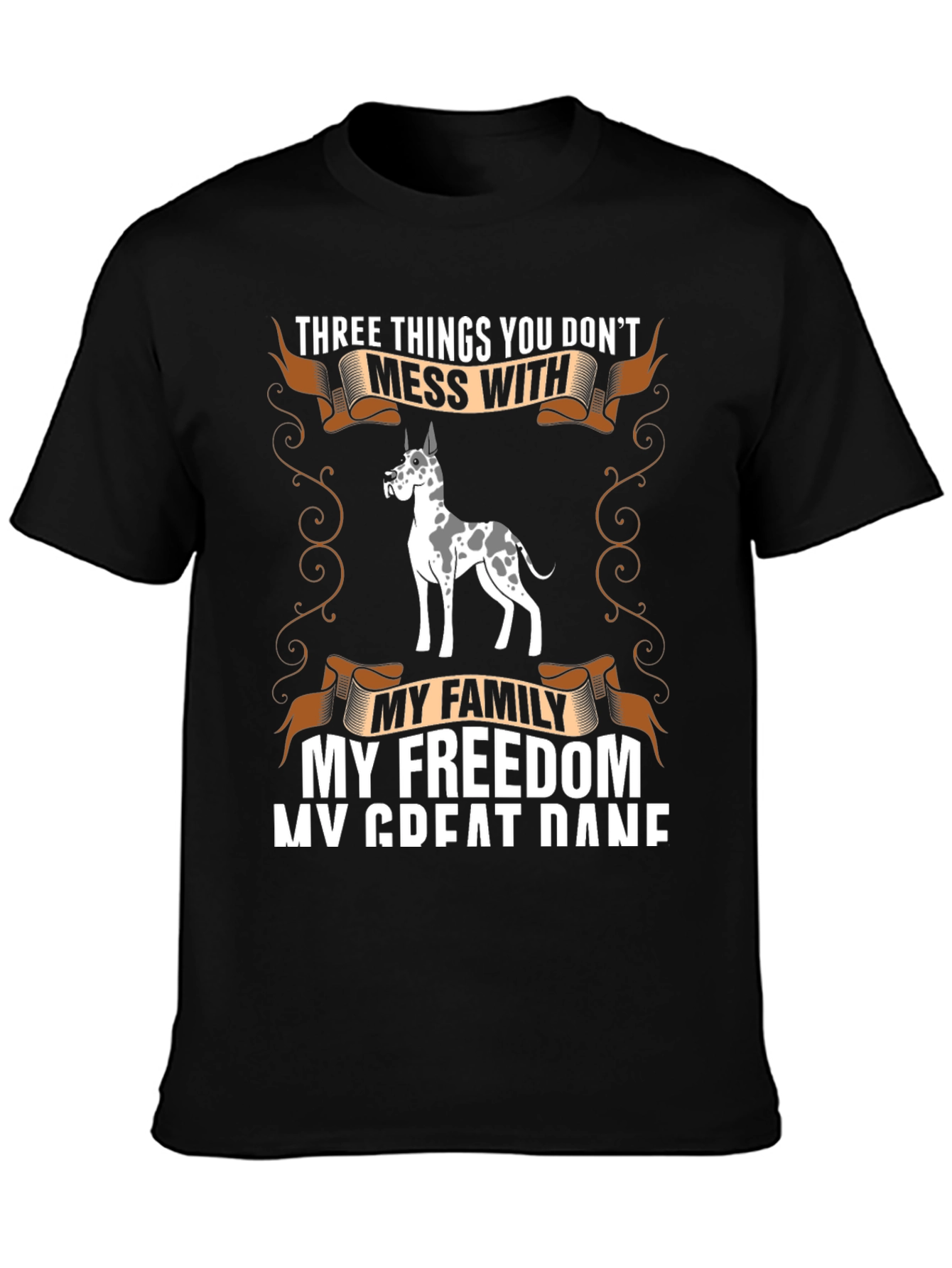 Great Dane T-Shirt - My Family My Freedom My Dog
