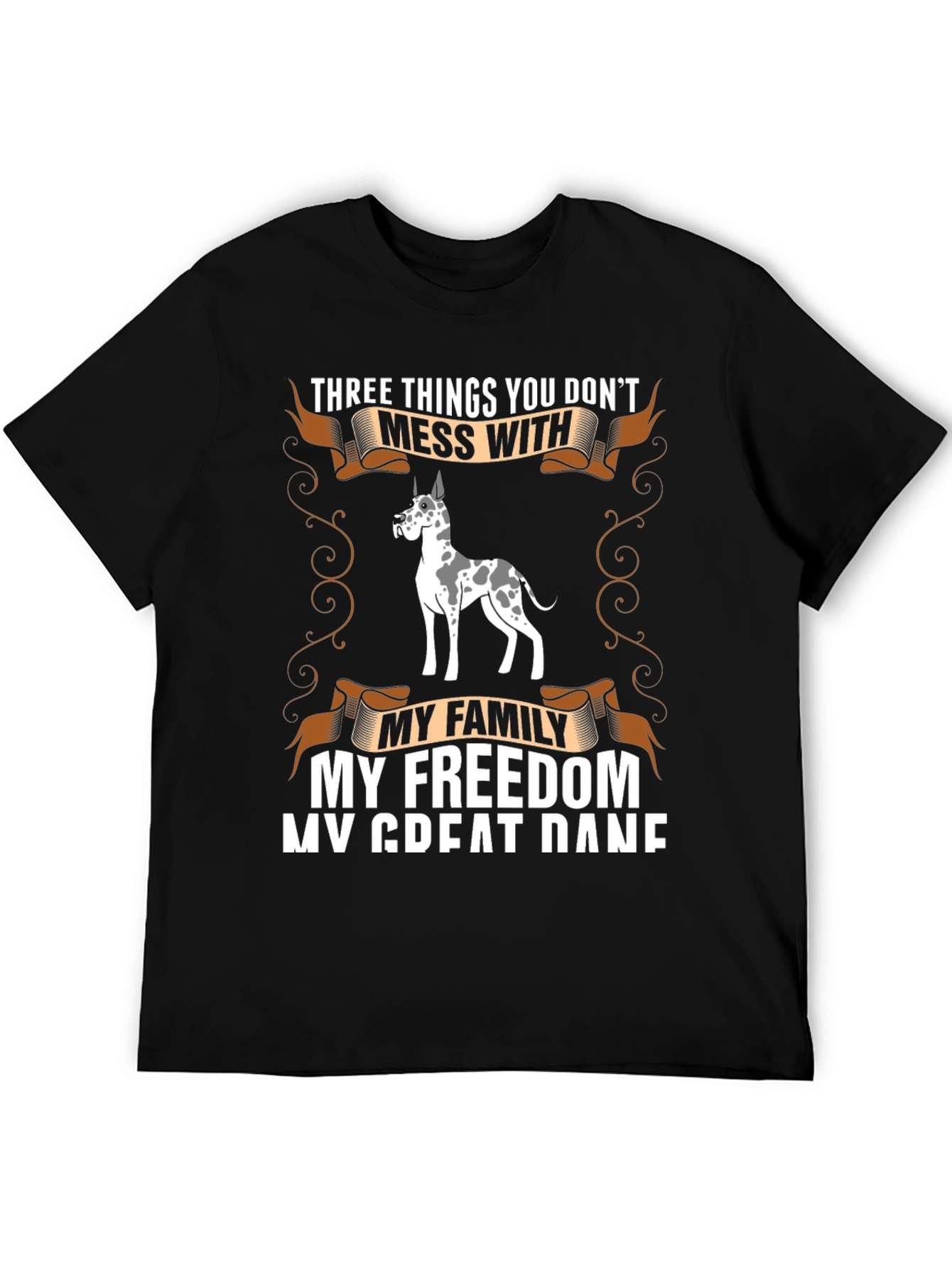 Great Dane T-Shirt - My Family My Freedom My Dog