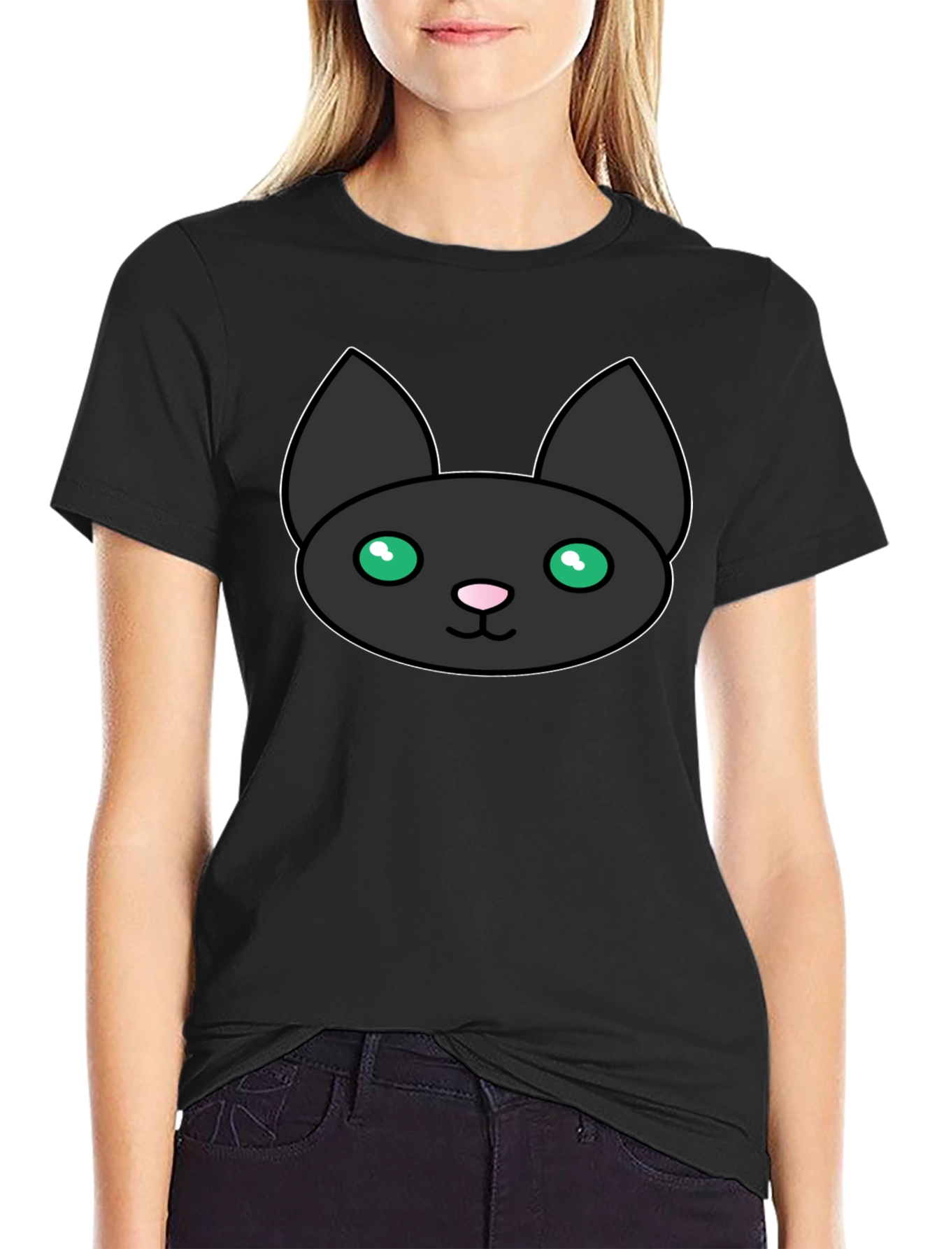 Black Cat Graphic Tee - Mens Short Sleeve T-Shirt