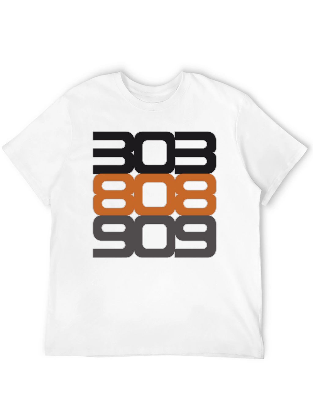 303 808 909 Black Graphic T-Shirt