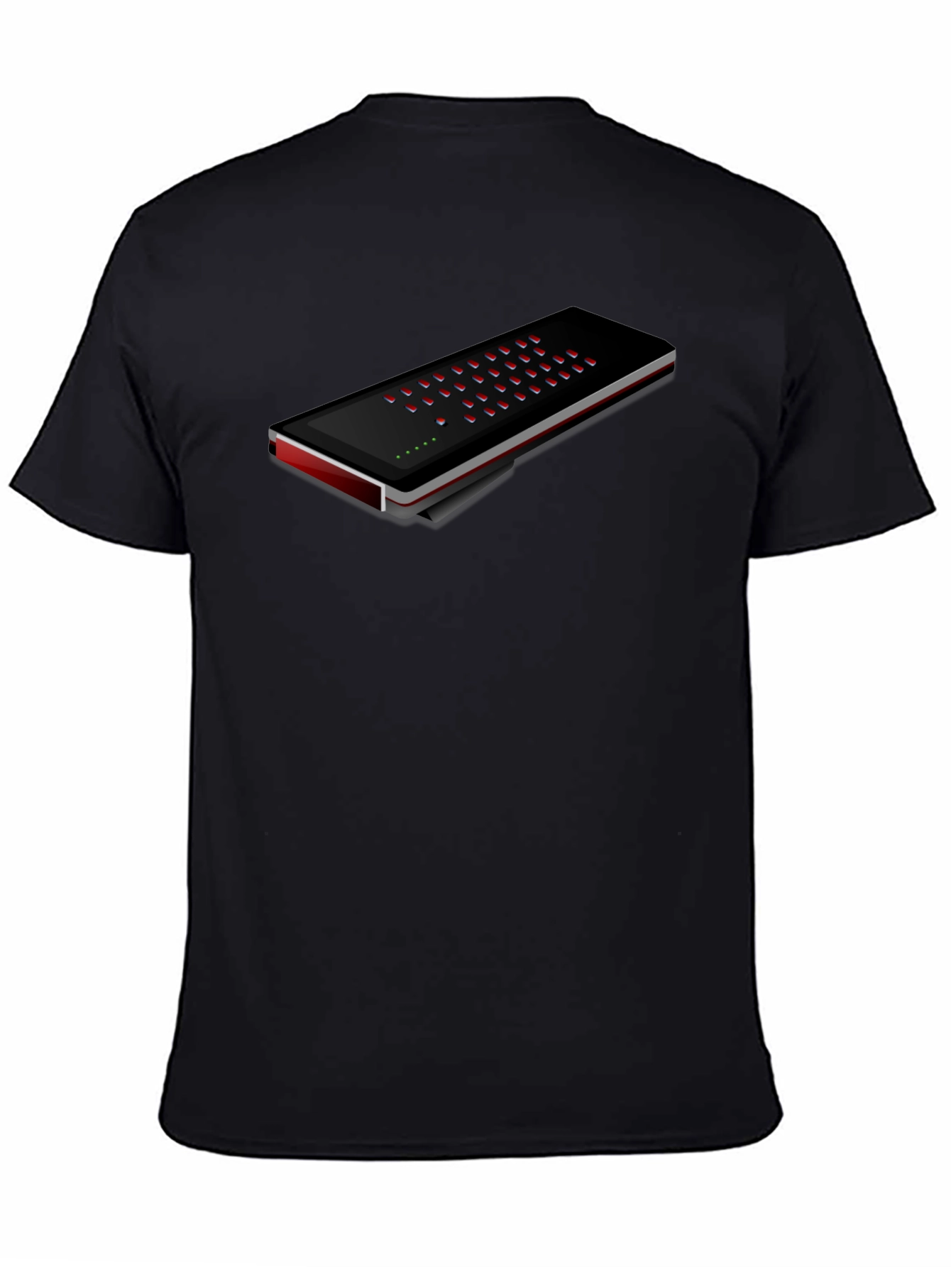 Retro Synthesizer Black T-Shirt