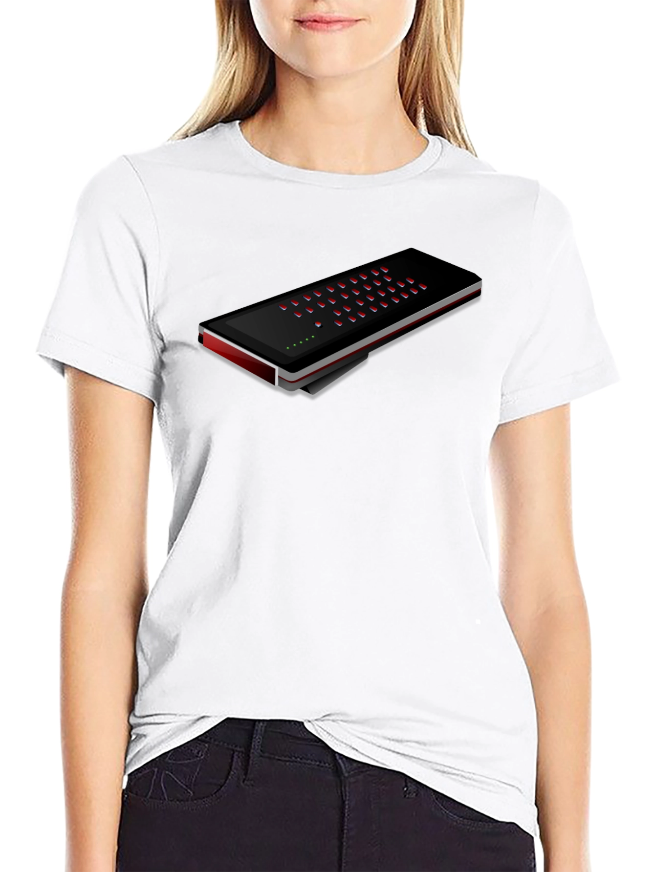 Retro Synthesizer Black T-Shirt