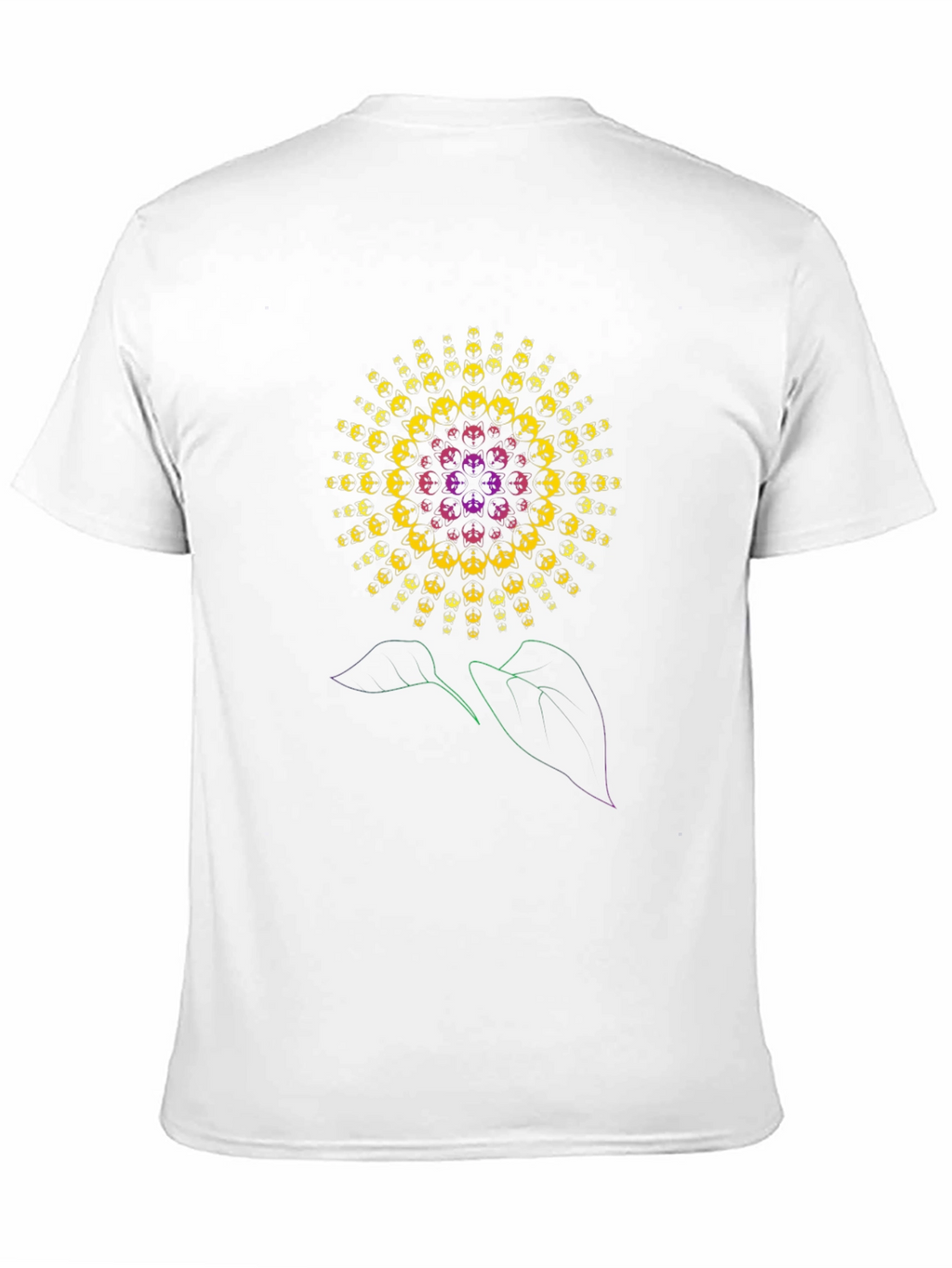 Psychedelic Sunflower Graphic T-Shirt - Black