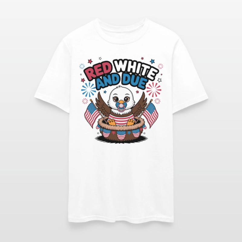 Red White and Due Cute Patriotic Baby Eagle