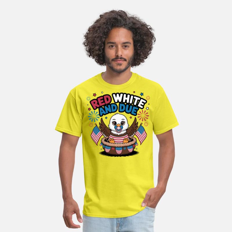 Red White and Due Cute Patriotic Baby Eagle