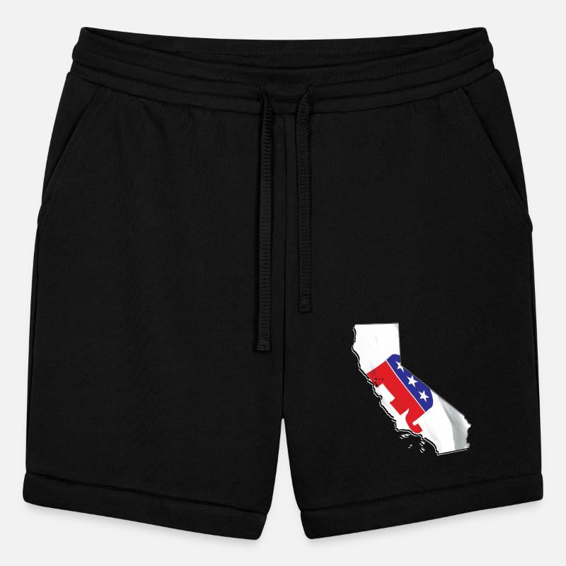 Republican Flag in California State Map