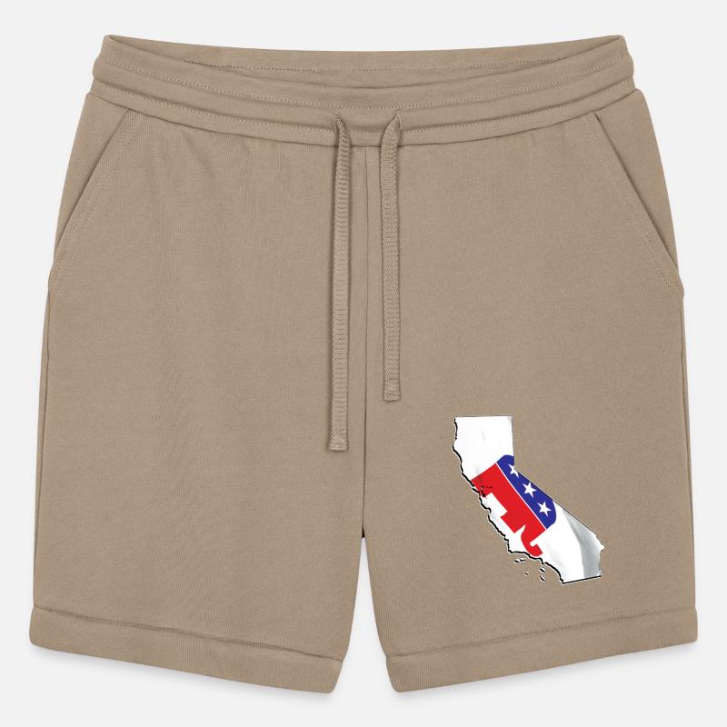 Republican Flag in California State Map