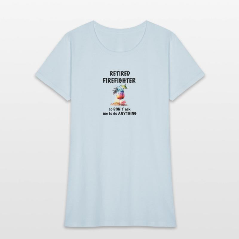 Retired Firefighter Vacation Tropical Cocktail