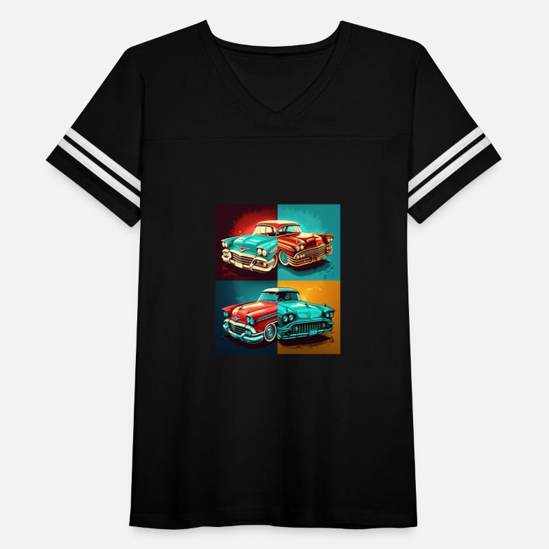 Retro Automobile Classic Car Fans Pop Art Style