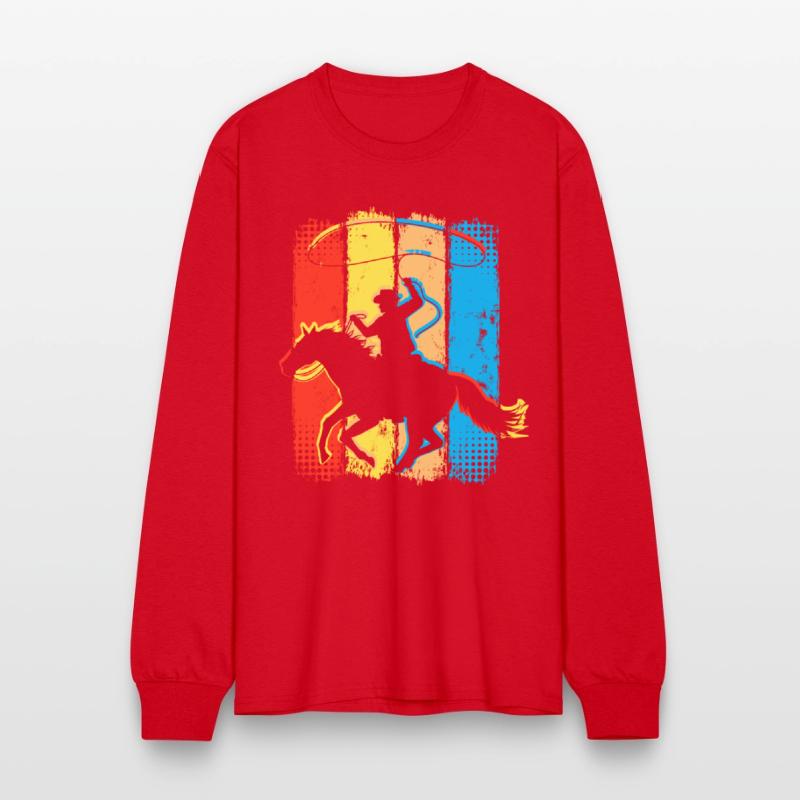 Retro Cowboy Horseman - Horseriding Western Rider