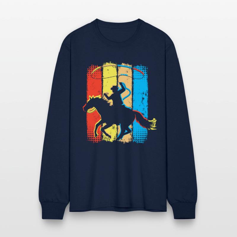 Retro Cowboy Horseman - Horseriding Western Rider