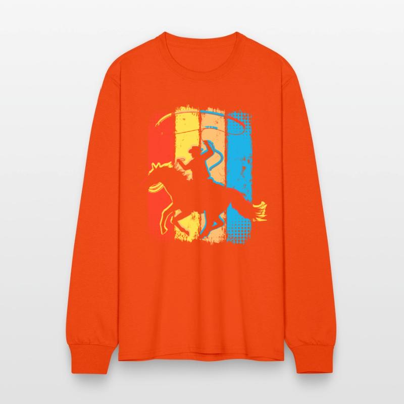 Retro Cowboy Horseman - Horseriding Western Rider