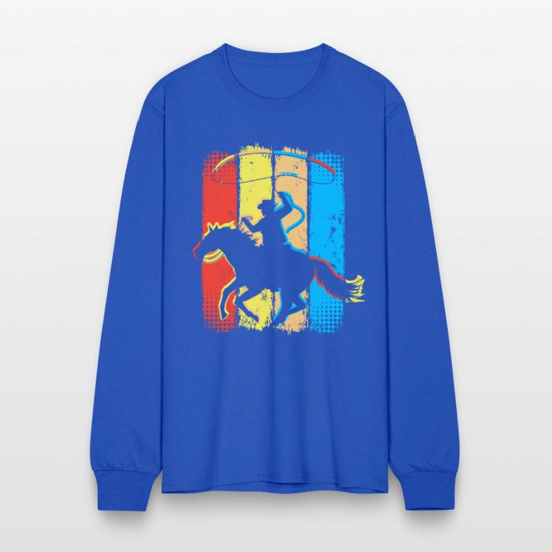 Retro Cowboy Horseman - Horseriding Western Rider