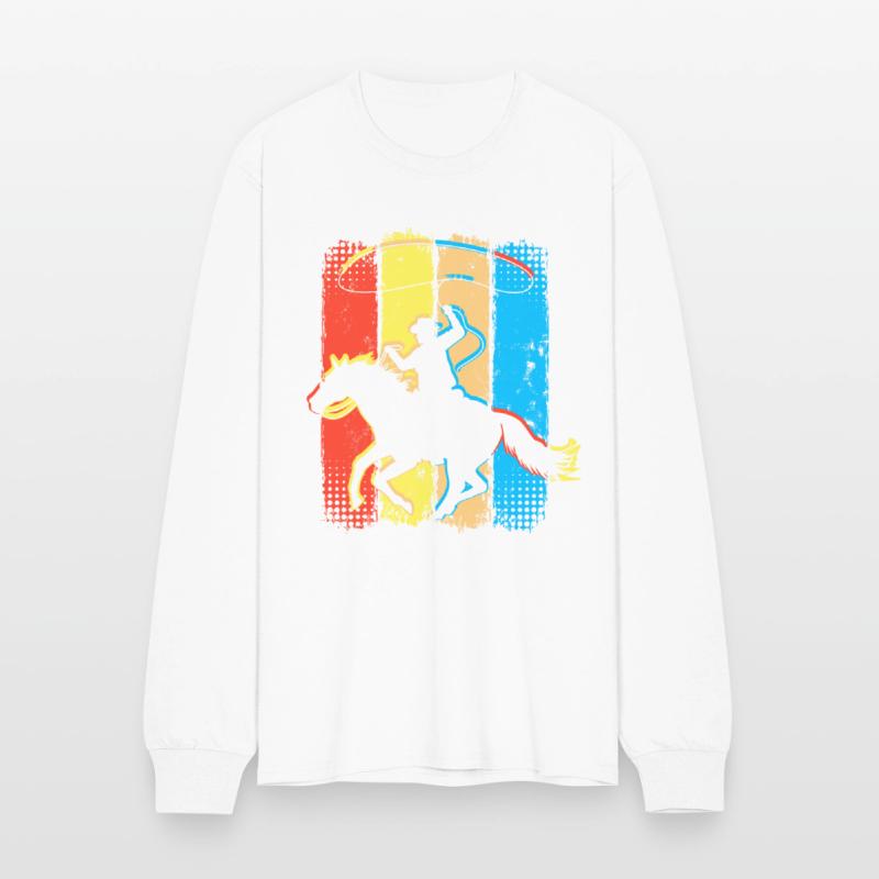 Retro Cowboy Horseman - Horseriding Western Rider