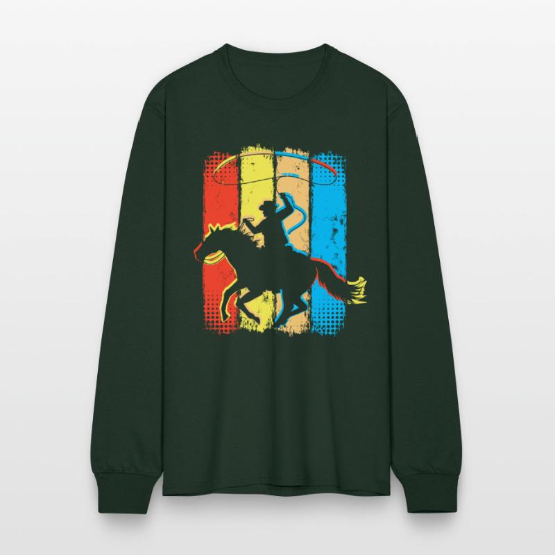 Retro Cowboy Horseman - Horseriding Western Rider