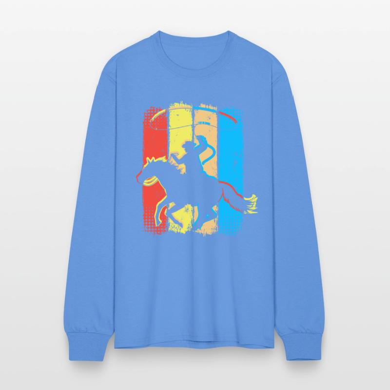 Retro Cowboy Horseman - Horseriding Western Rider