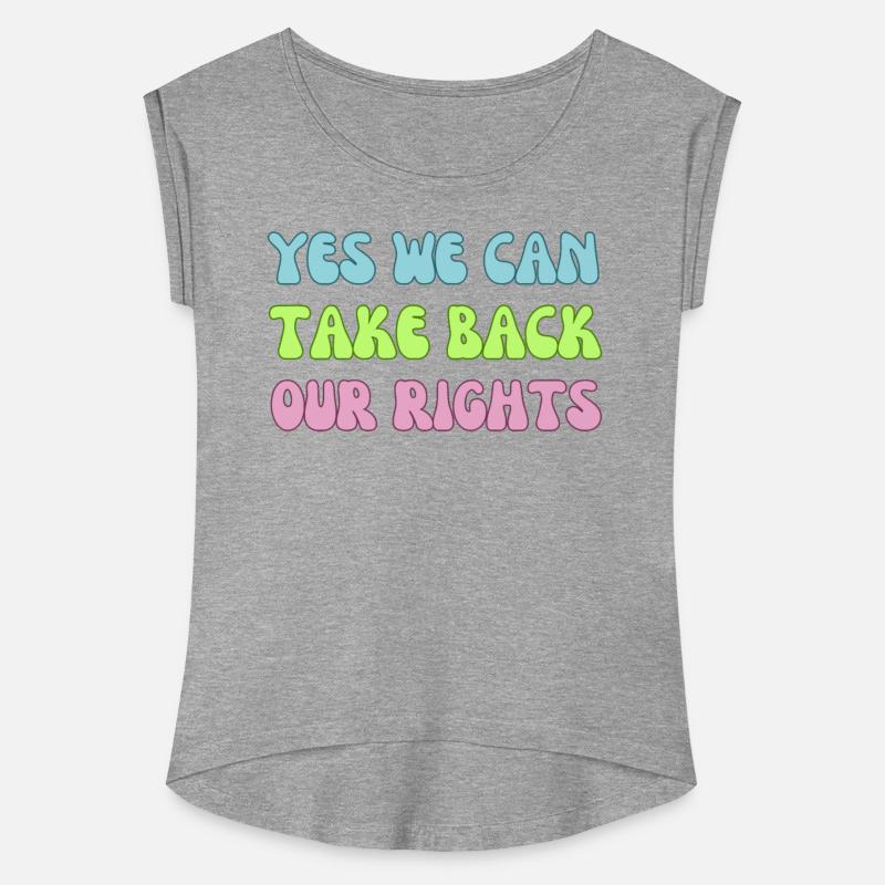 Retro Groovy YES WE CAN Womens RIghts Shirts