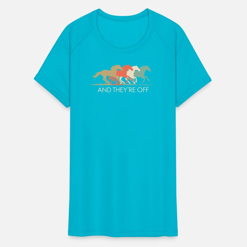 Retro Running Horses Silhouette Design