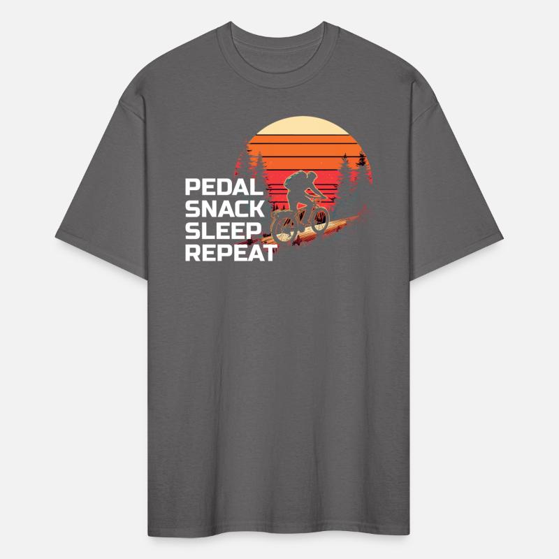 Retro Sunset Bikepacking Adventure Forest Trail