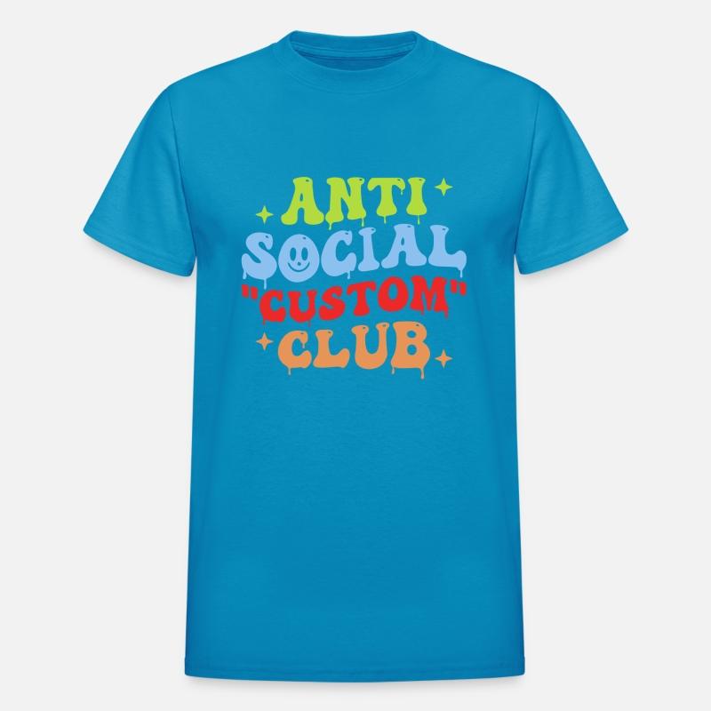 Retro Wavy Anti Custom Club For Dark Shirt