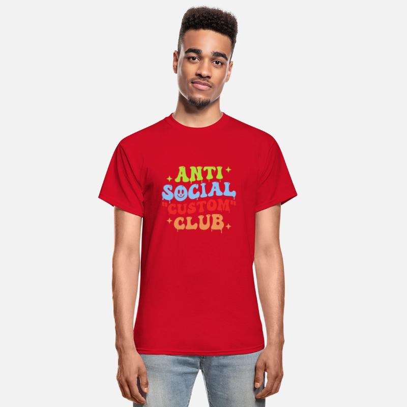 Retro Wavy Anti Custom Club For Dark Shirt