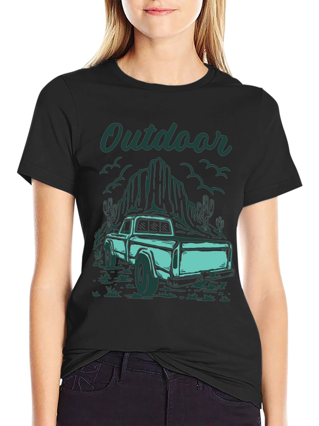 Outdoor Truck Graphic Tee - Black