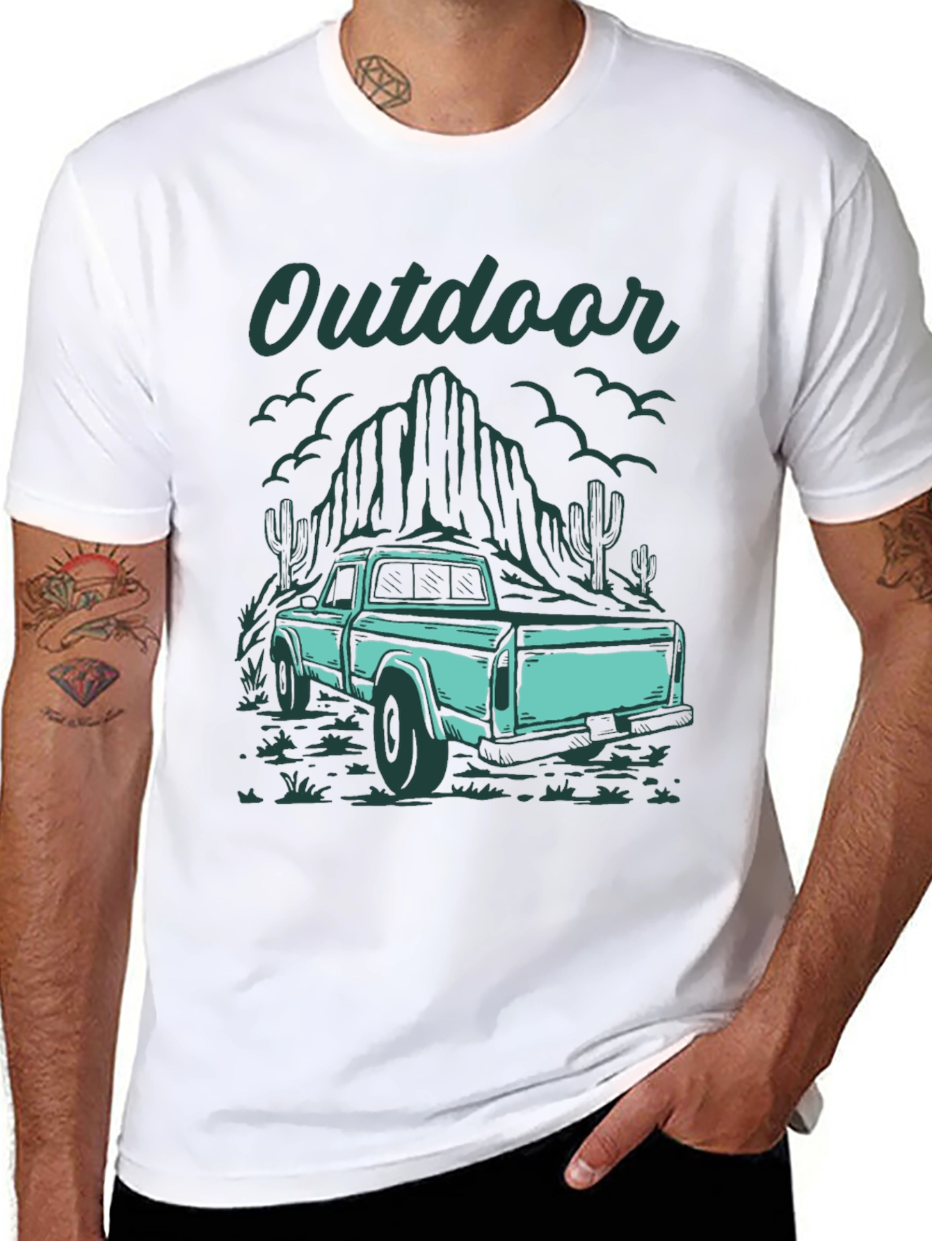 Outdoor Truck Graphic Tee - Black