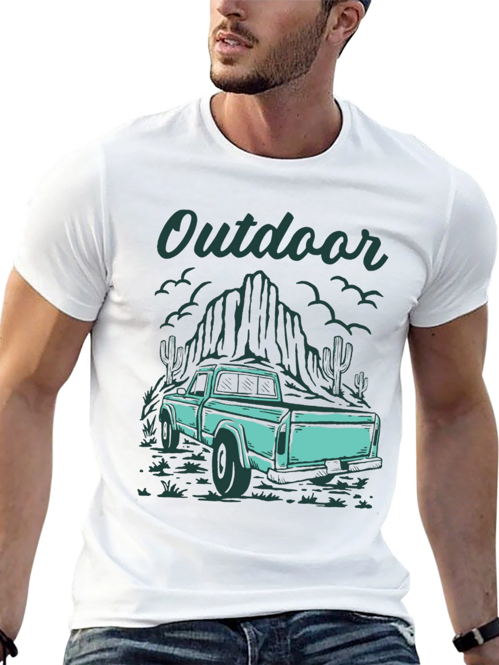 Outdoor Truck Graphic Tee - Black