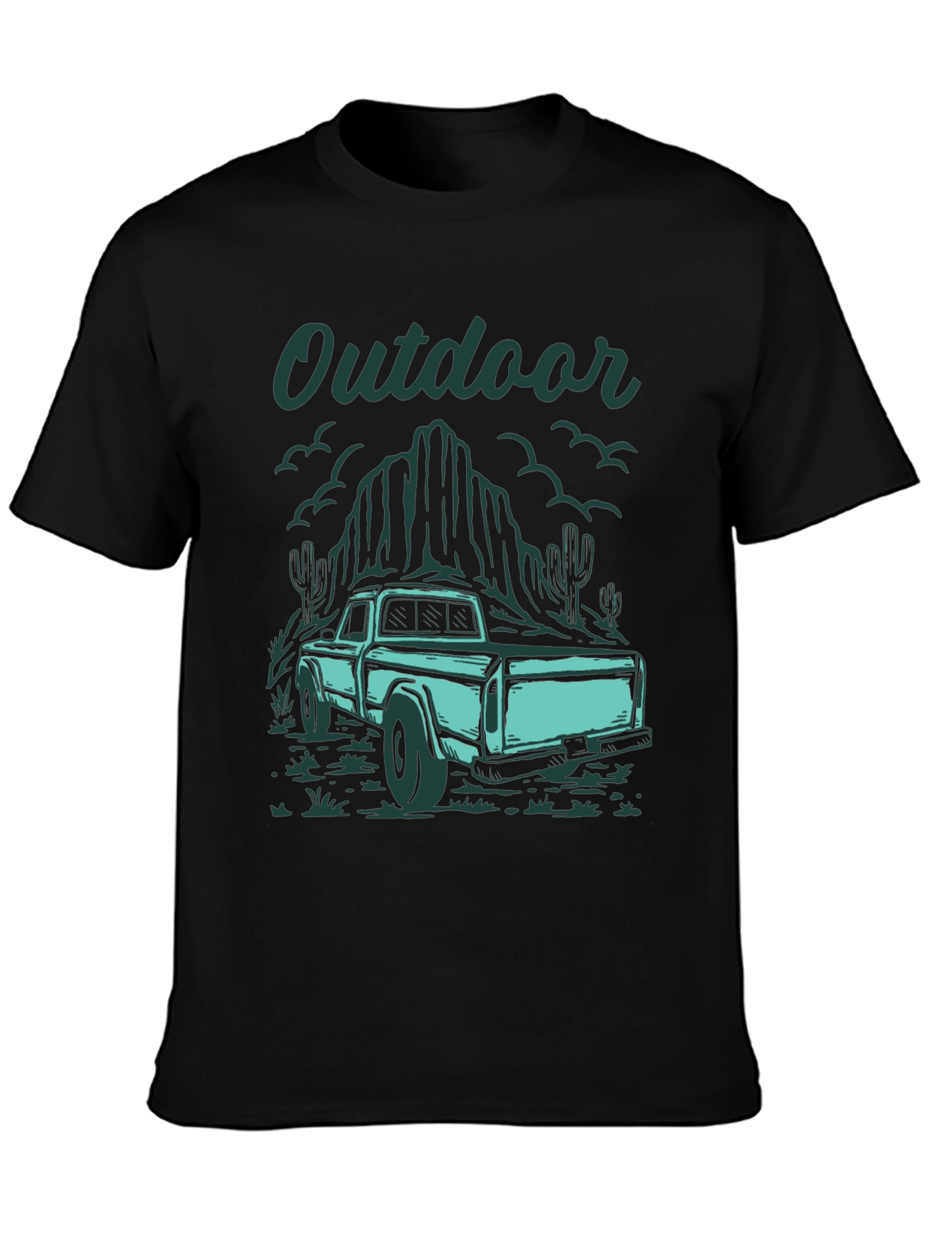 Outdoor Truck Graphic Tee - Black