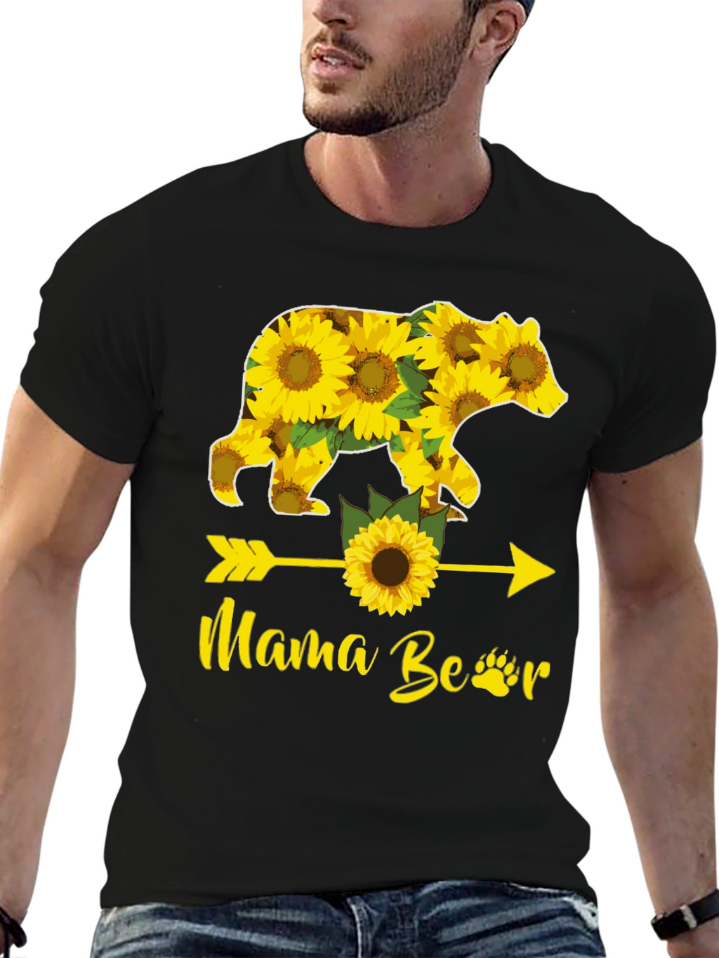 Mama Bear Sunflower Graphic Tee