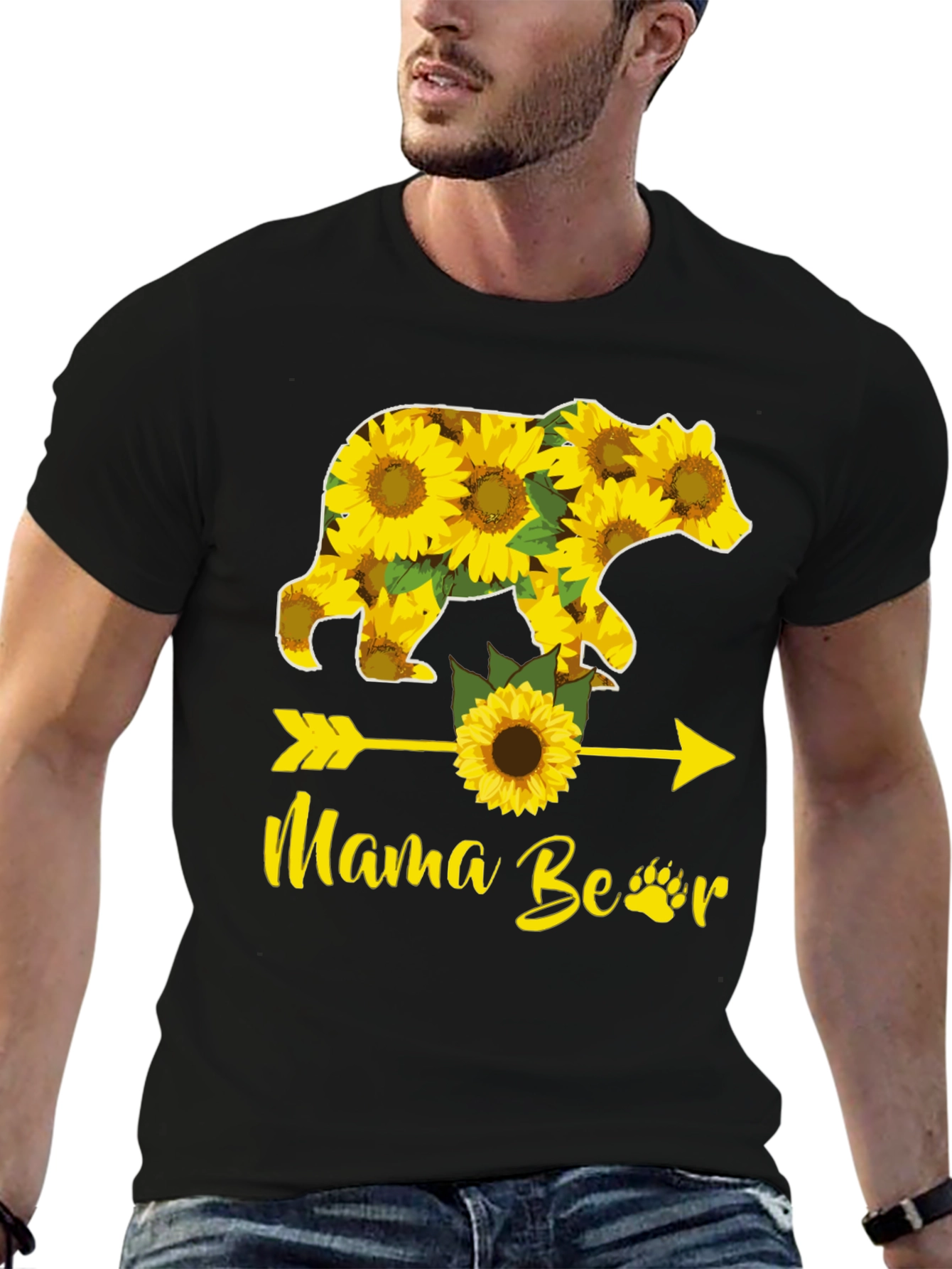 Mama Bear Sunflower Graphic Tee