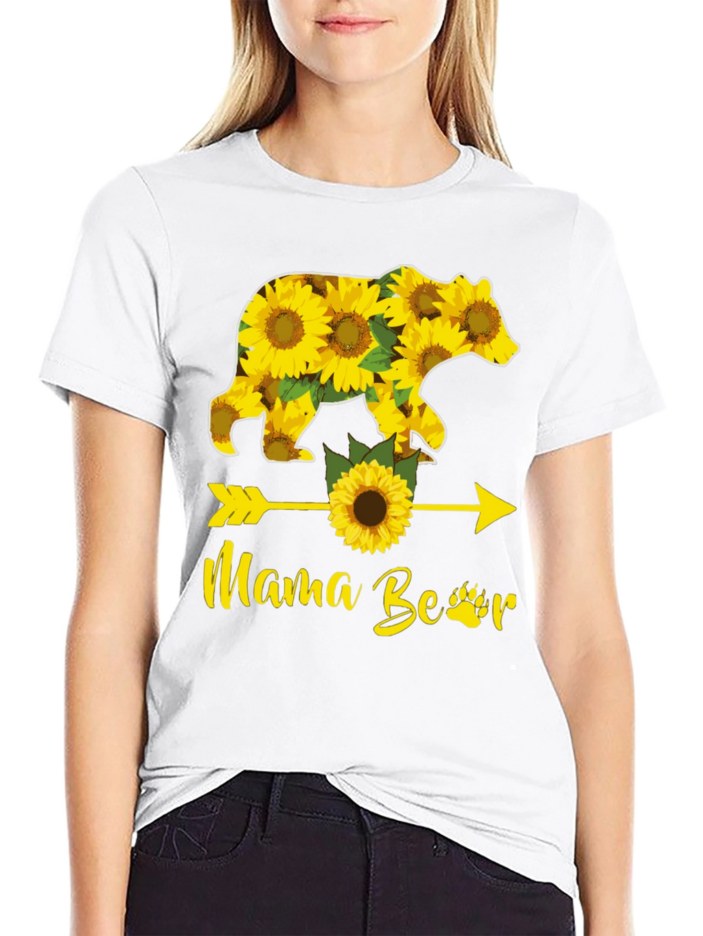 Mama Bear Sunflower Graphic Tee