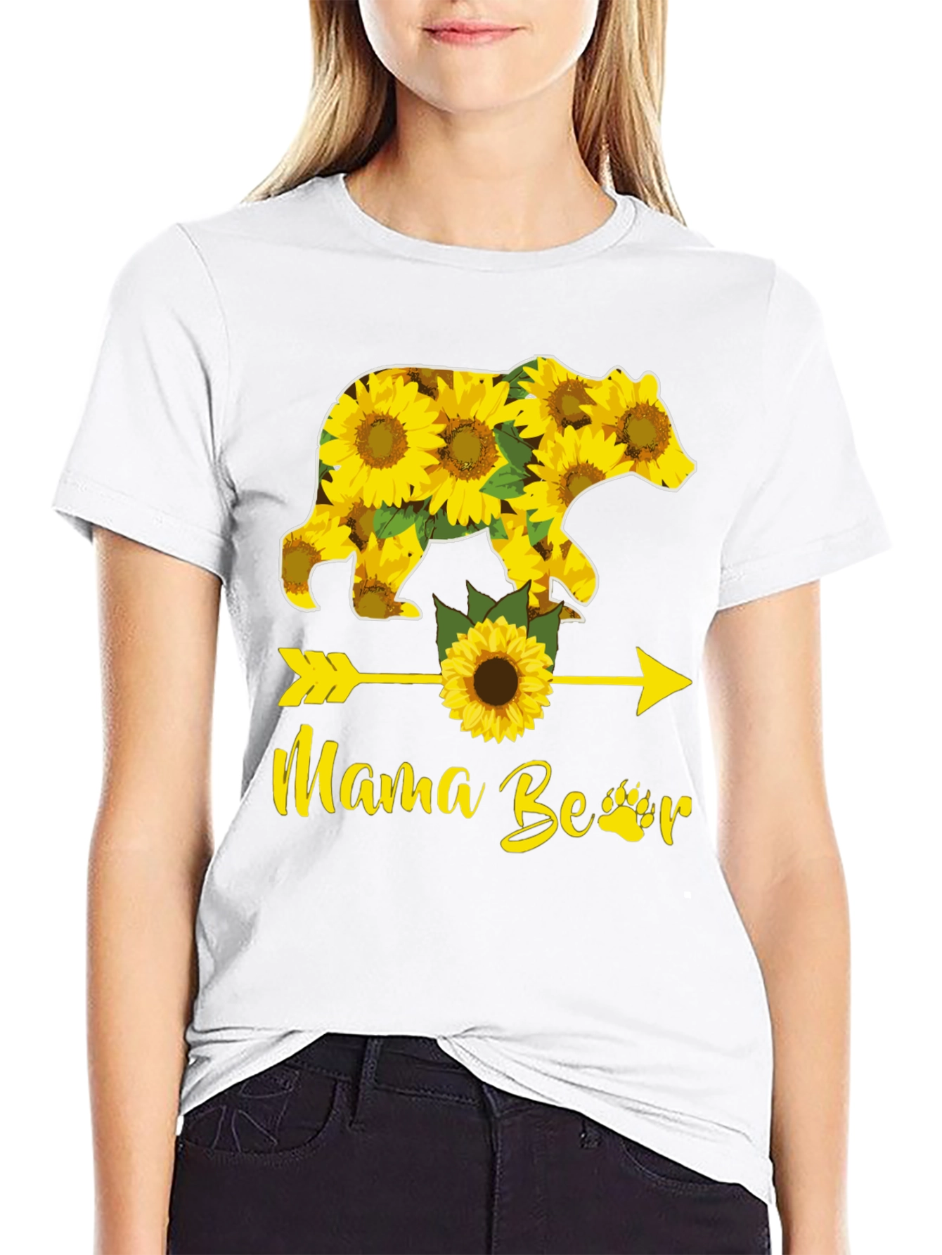 Mama Bear Sunflower Graphic Tee
