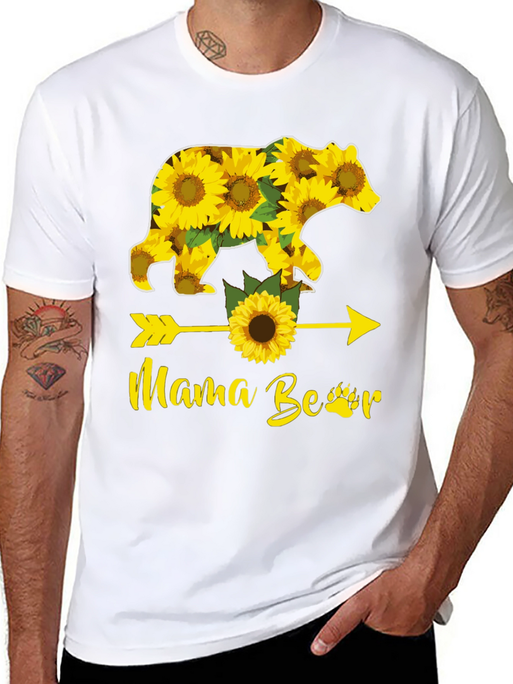 Mama Bear Sunflower Graphic Tee