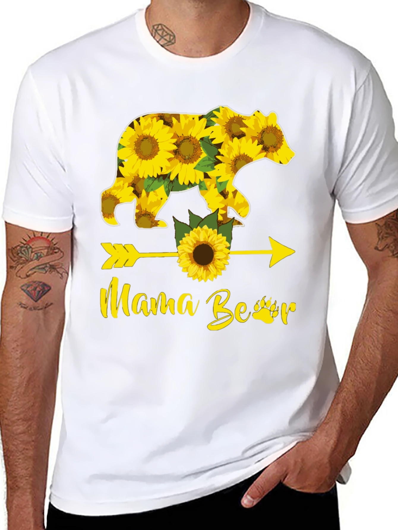 Mama Bear Sunflower Graphic Tee