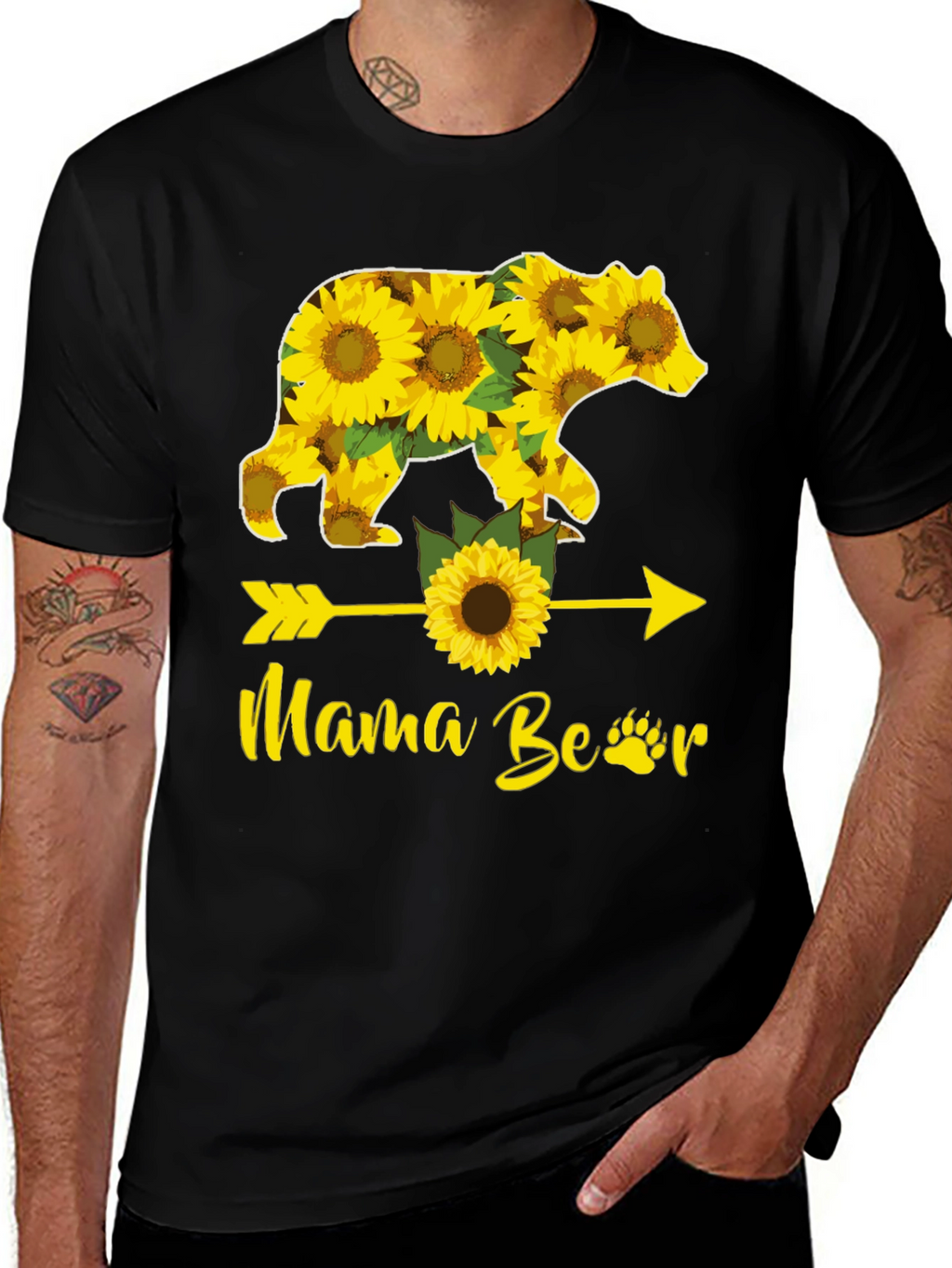 Mama Bear Sunflower Graphic Tee