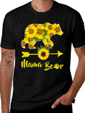 Mama Bear Sunflower Graphic Tee