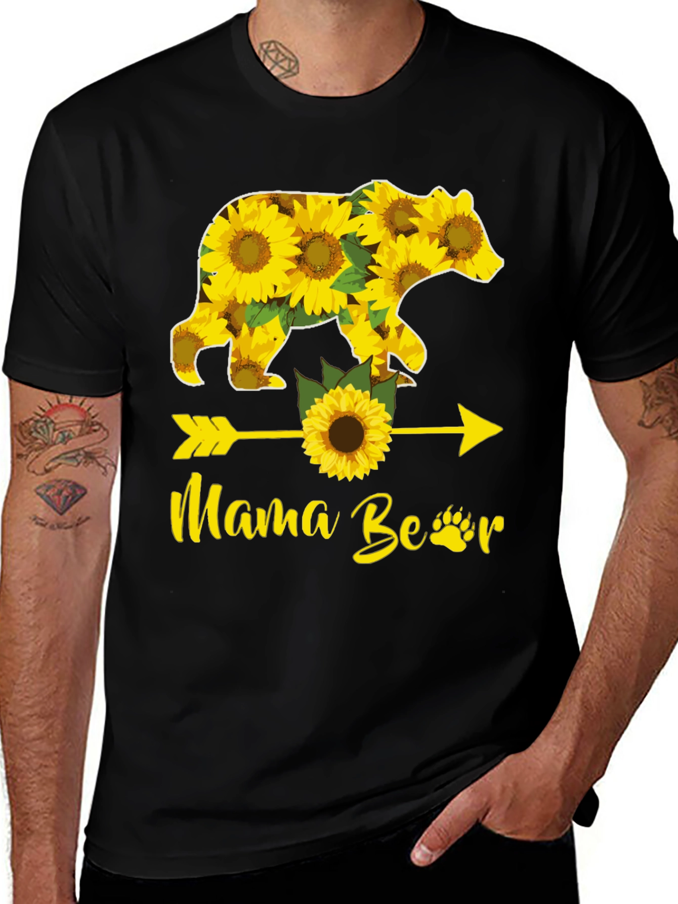 Mama Bear Sunflower Graphic Tee