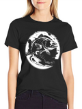 Bass Fish Graphic Tee - Black