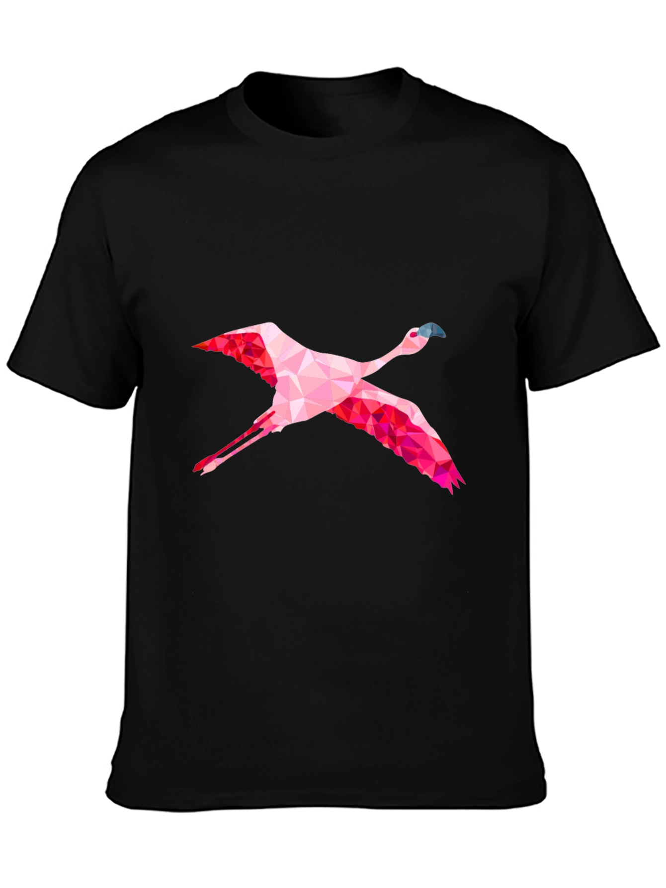 Geometric Flamingo Graphic Tee - Mens Black T-Shirt